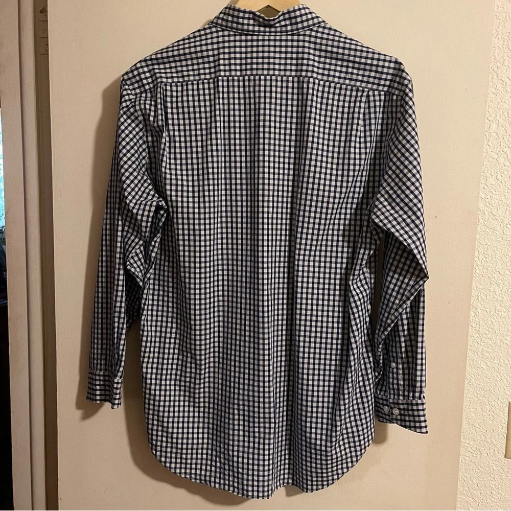 Blue and White Casual‎ Button Down Shirt